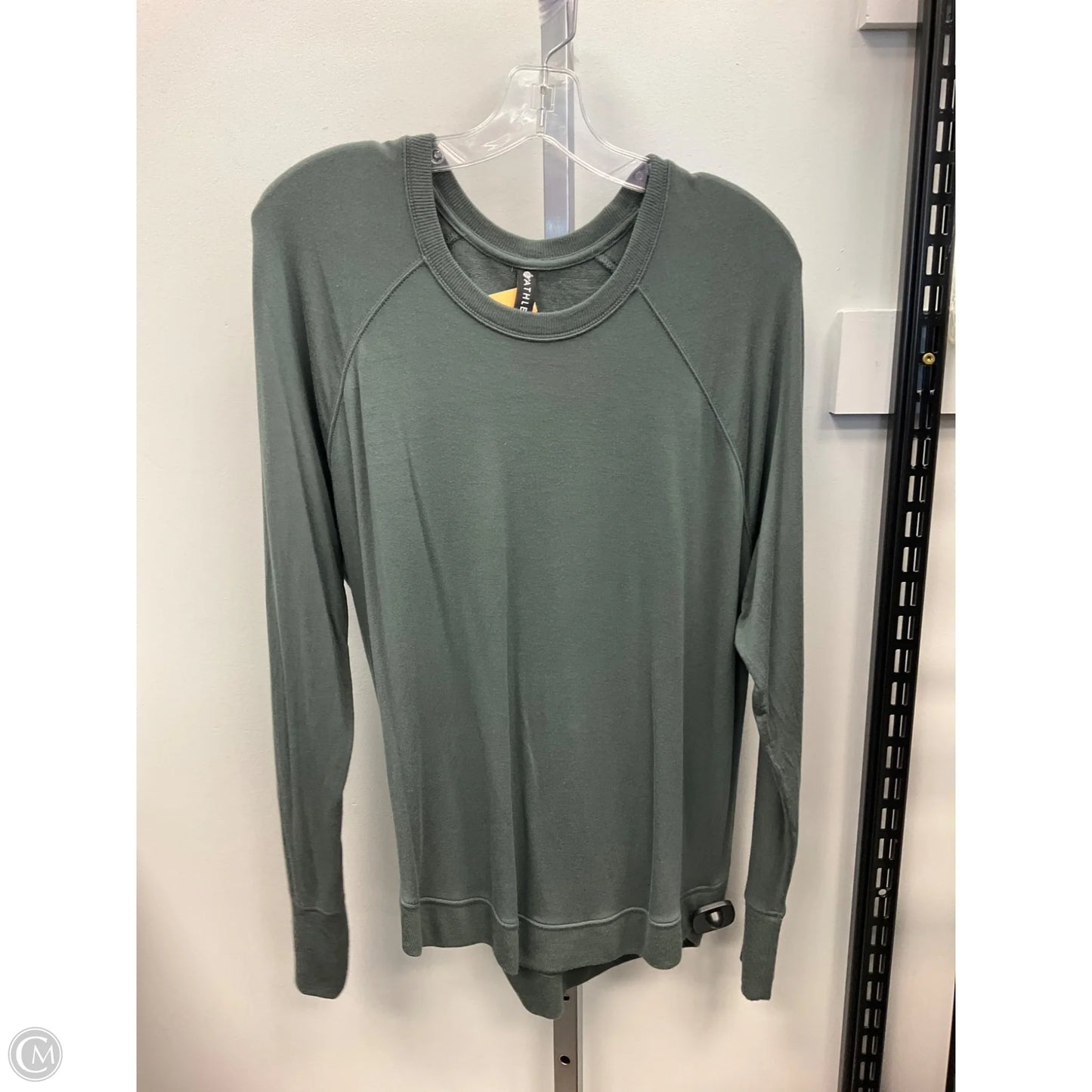 Athletic Top Long Sleeve Crewneck By Athleta In Green, Size: L