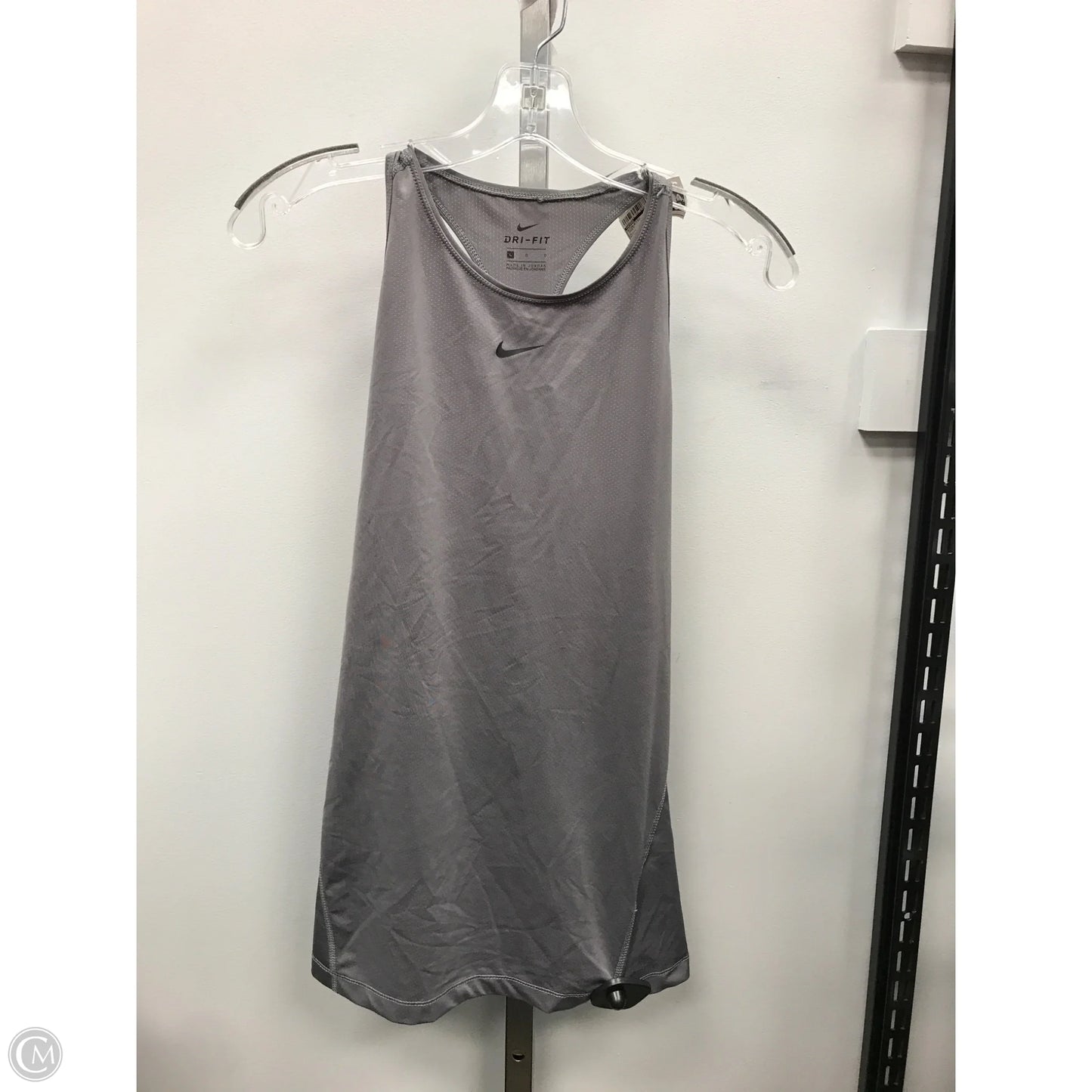 Athletic Tank Top By Nike In Grey, Size: L