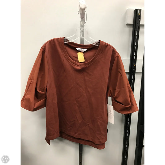 Top Short Sleeve By Athleta In Brown, Size: M