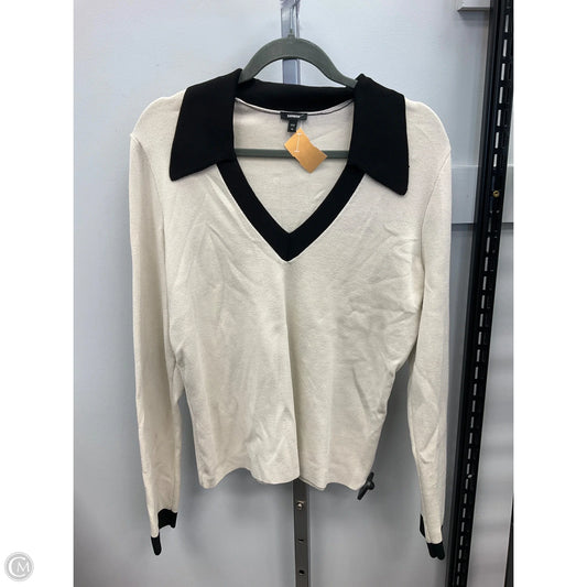 Top Long Sleeve By Express In Cream, Size: Xl