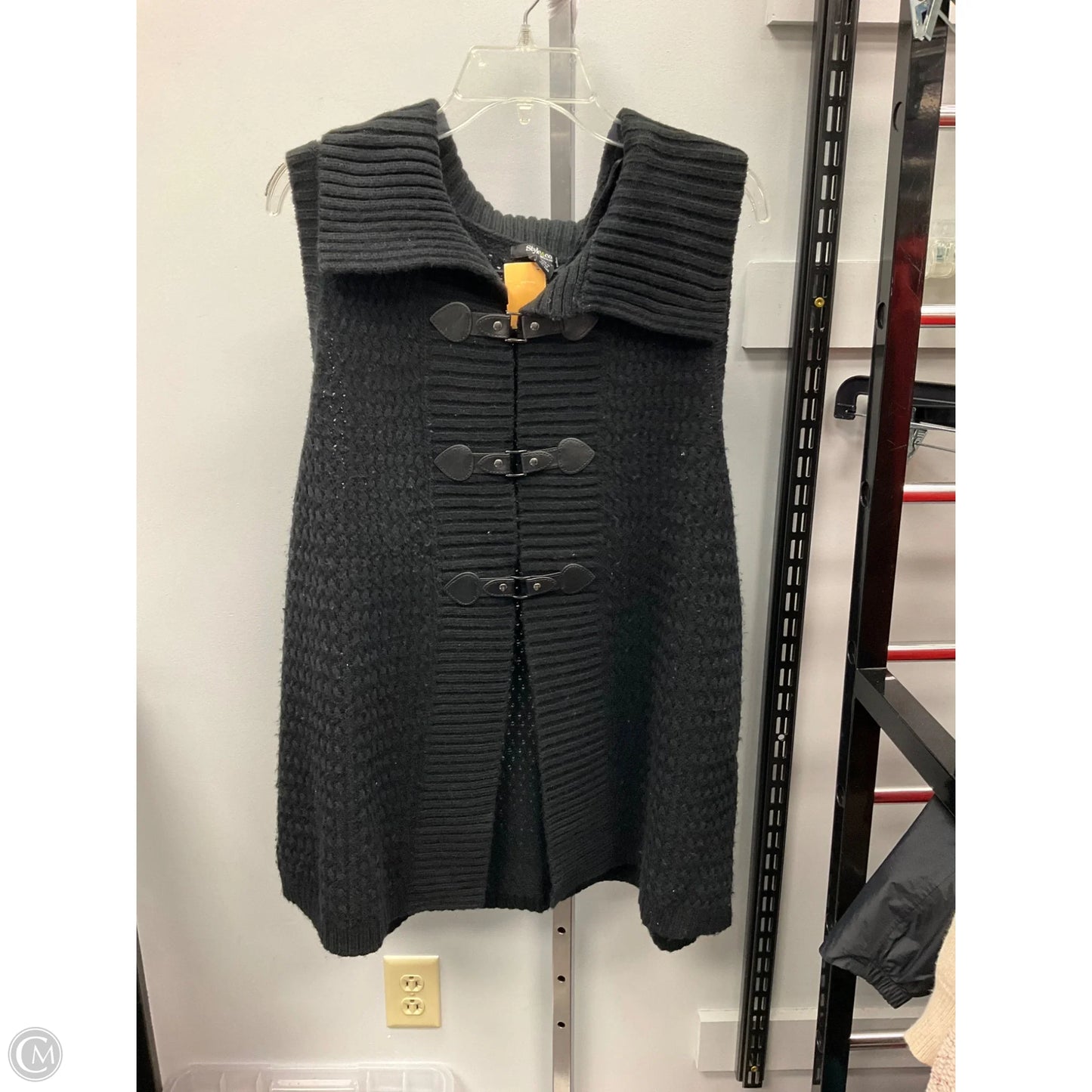 Vest Sweater By Style And Company In Black, Size: 3x