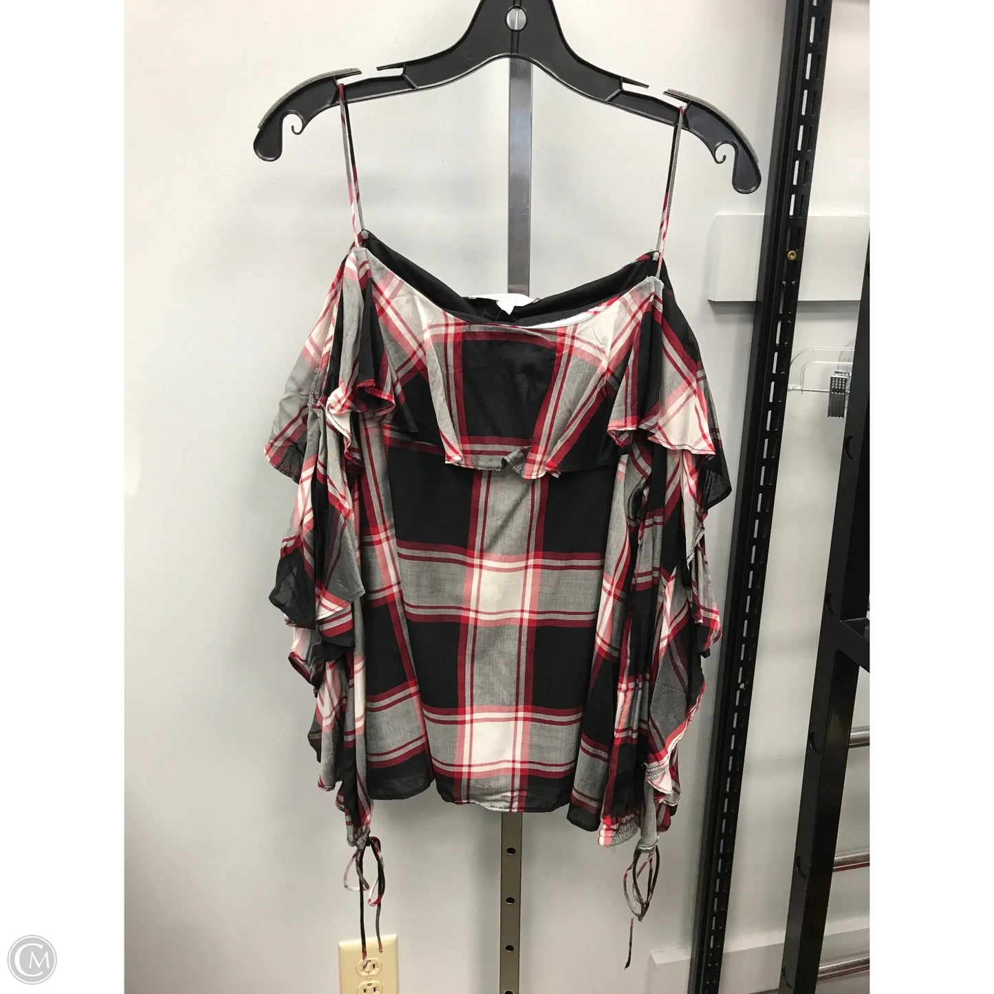 Top Long Sleeve By Loft In Plaid Pattern, Size: Xl