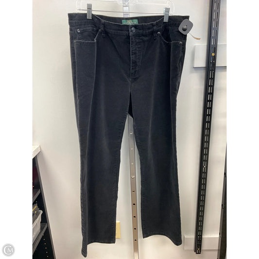 Pants Corduroy By Lauren By Ralph Lauren In Black, Size: 16