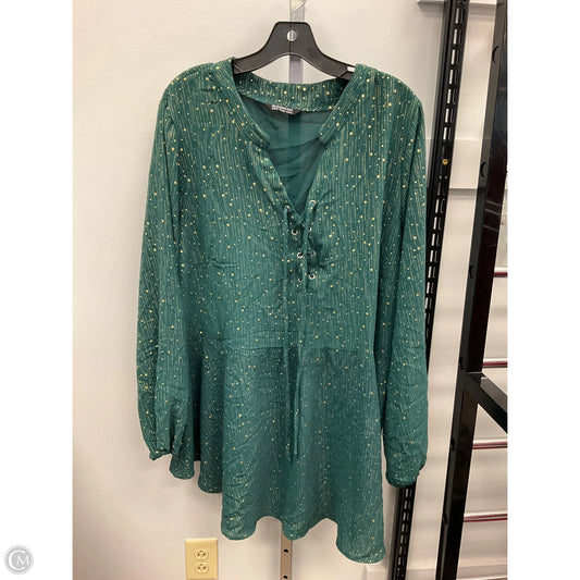 Top Long Sleeve By Bloomchic In Gold & Green, Size: 2x