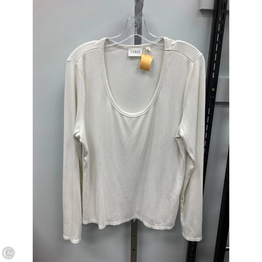 Top Long Sleeve By Cyrus In White, Size: Xl