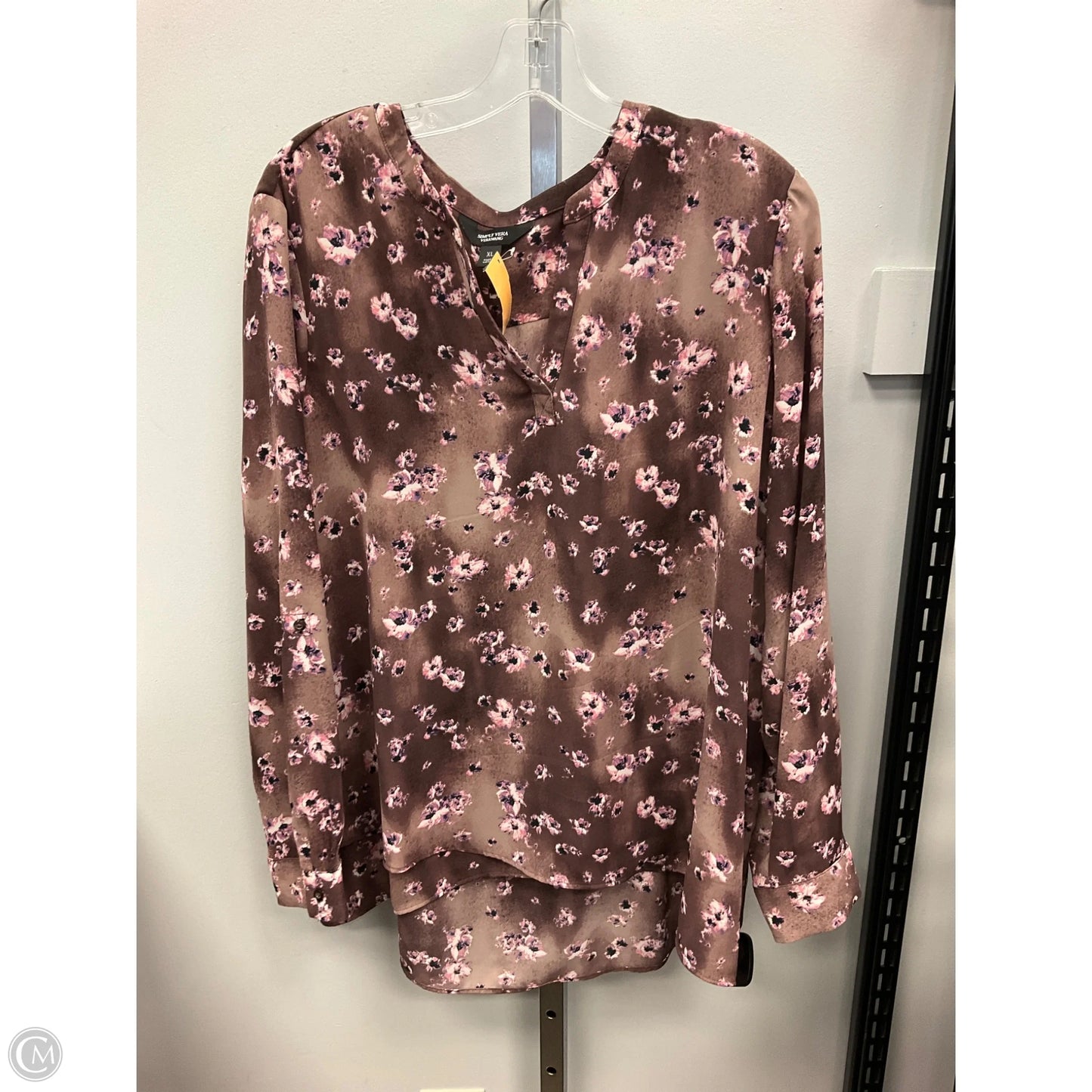 Top Long Sleeve By Simply Vera In Mauve, Size: Xl