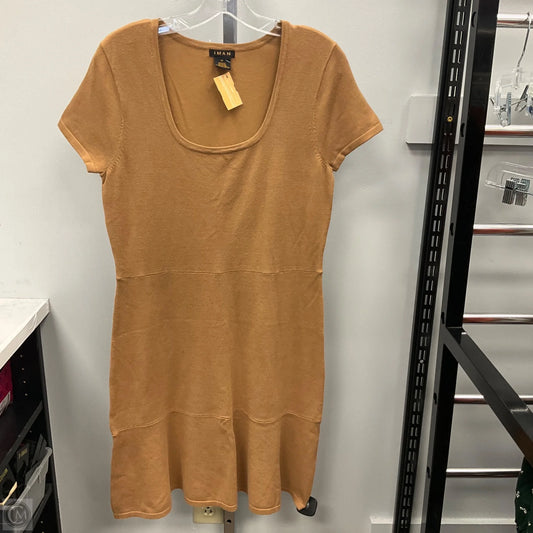 Dress Casual Short By Iman Hsn In Tan, Size: M