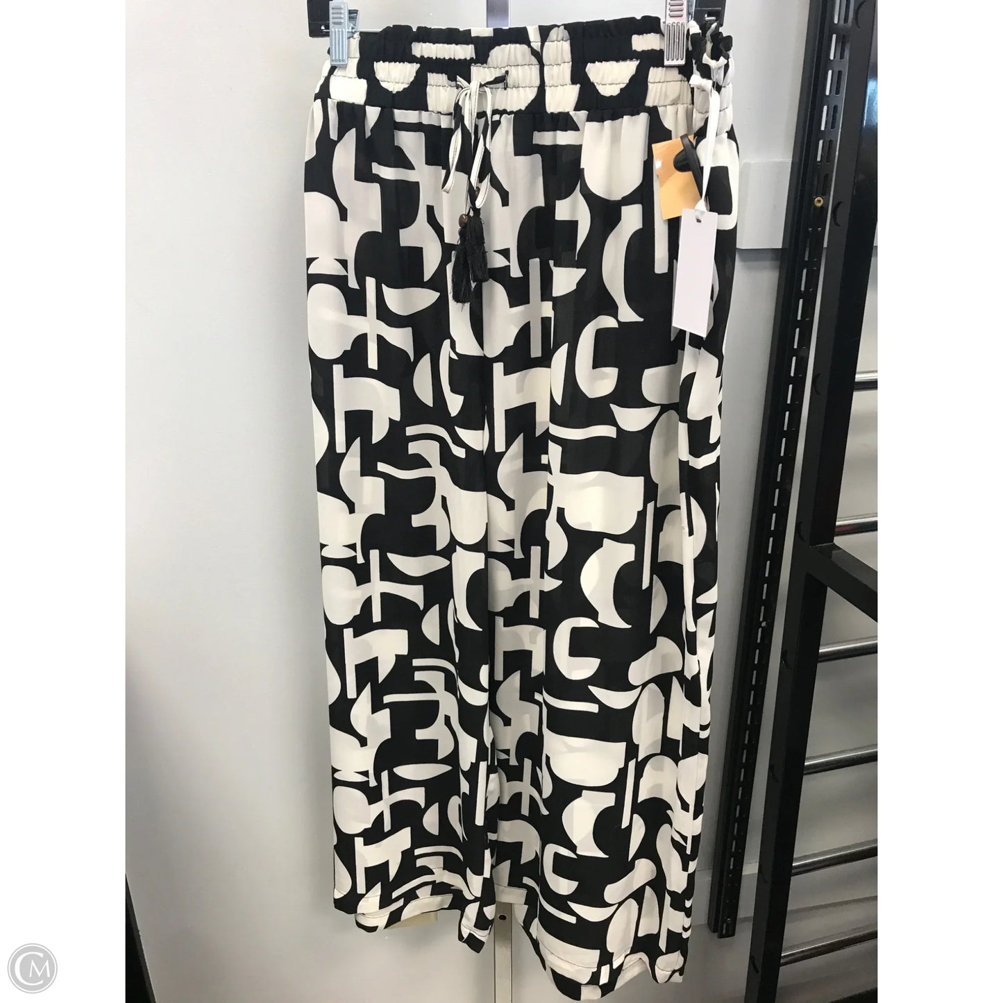 Pants Wide Leg By Rose And Olive In Black & White, Size: 2x