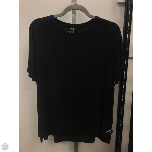 Top Short Sleeve By Alfani In Black, Size: Lp