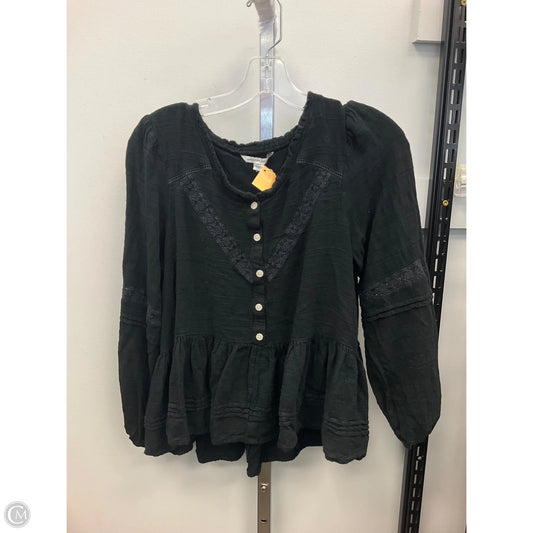 Top Long Sleeve By American Eagle In Black, Size: M