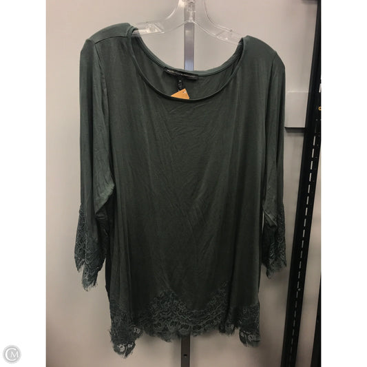 Top Long Sleeve By White House Black Market In Green, Size: 2x