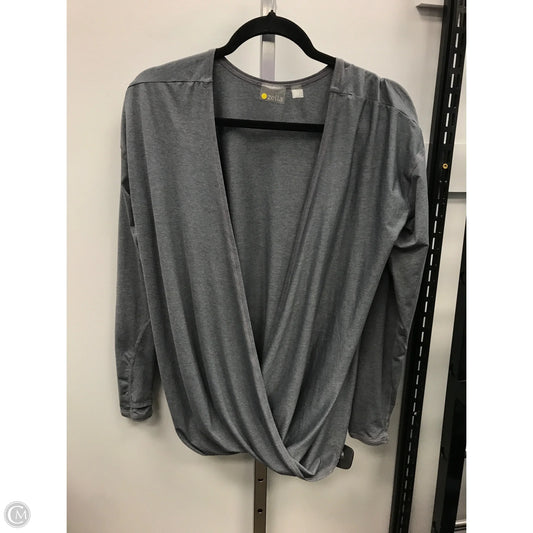 Athletic Top Long Sleeve Crewneck By Zella In Grey, Size: S