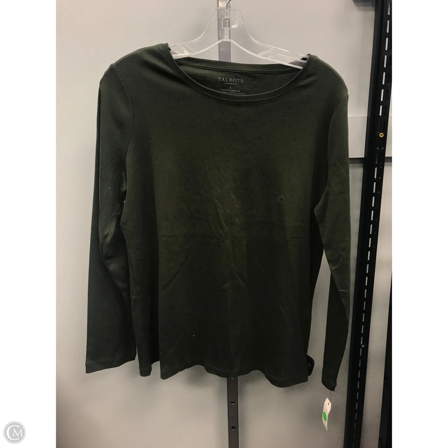Top Long Sleeve Basic By Talbots In Green, Size: Xl