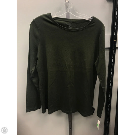 Top Long Sleeve Basic By Talbots In Green, Size: Xl