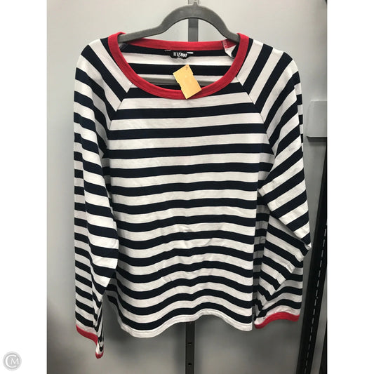 Top Long Sleeve By Btfbm In Striped Pattern, Size: Xl