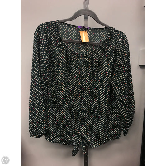 Top Long Sleeve By West Kei In Green, Size: S