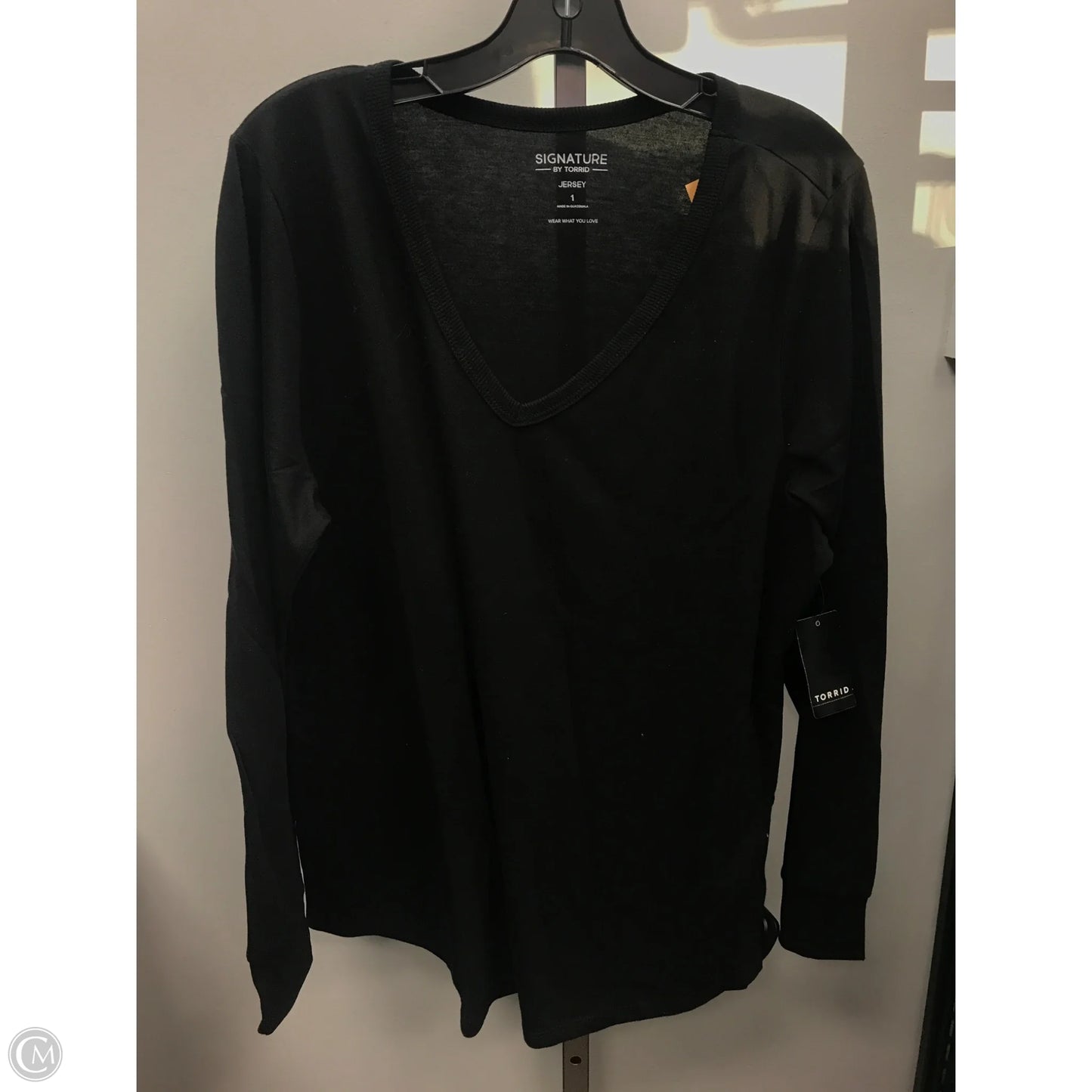 Top Long Sleeve Basic By Torrid In Black, Size: 1x