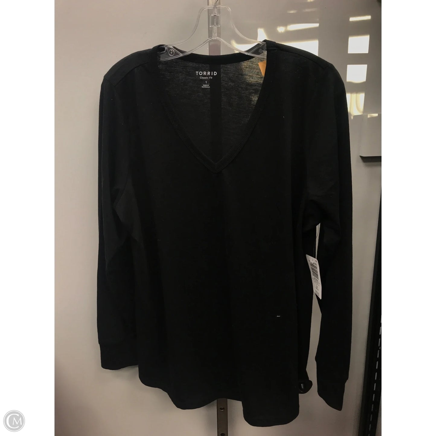 Top Long Sleeve Basic By Torrid In Black, Size: 1x