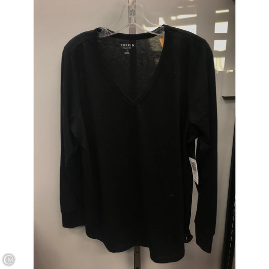 Top Long Sleeve Basic By Torrid In Black, Size: 1x