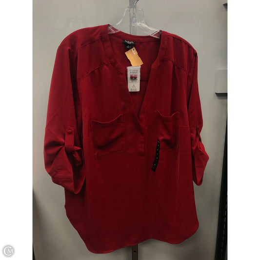 Top 3/4 Sleeve By Torrid In Red, Size: 1x