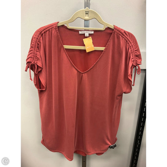 Top Short Sleeve By Green Envelope In Orange, Size: L