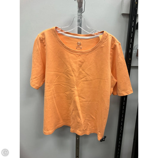 Top Short Sleeve By Isaac Mizrahi Live Qvc In Orange, Size: L