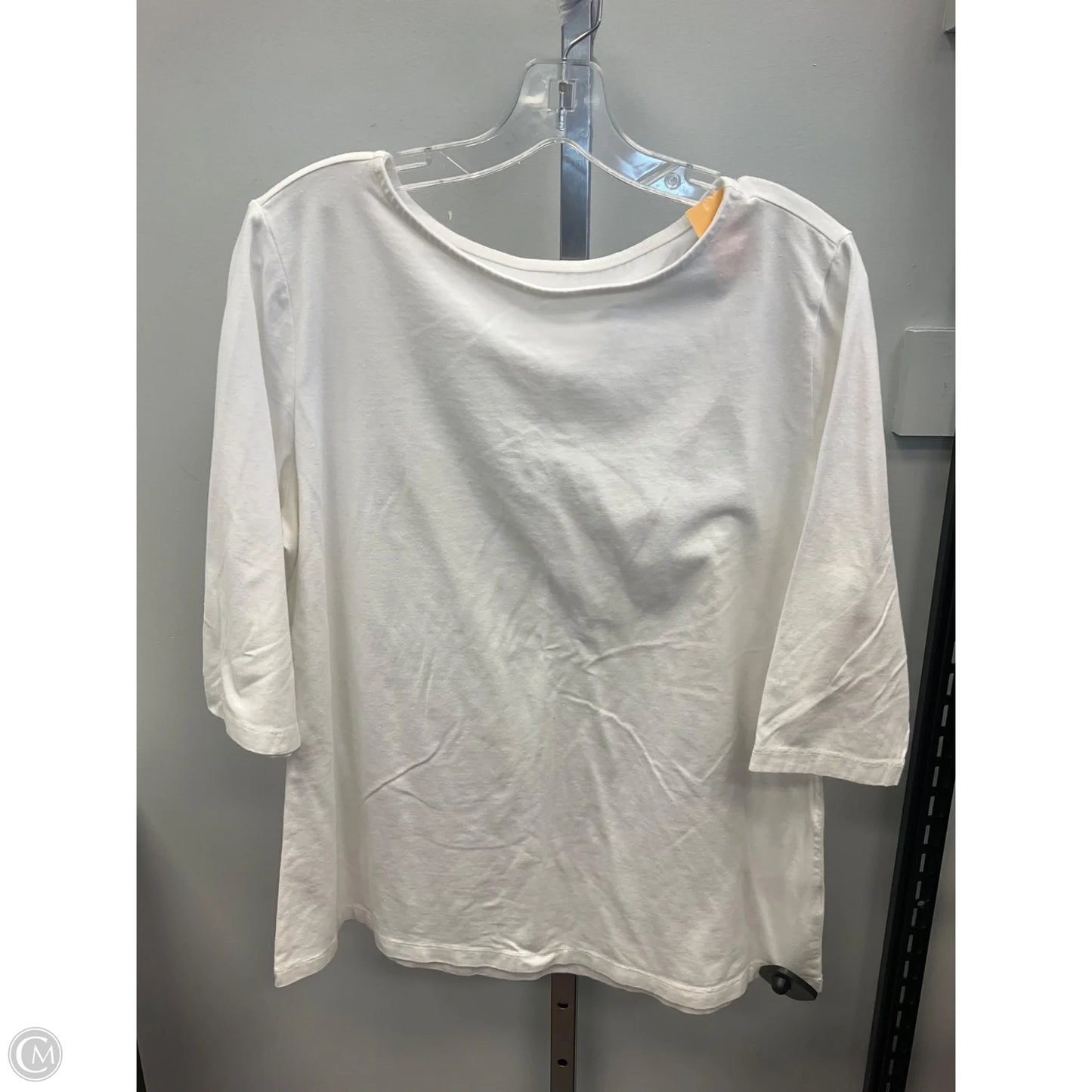 Top Short Sleeve By D&co. In White, Size: L