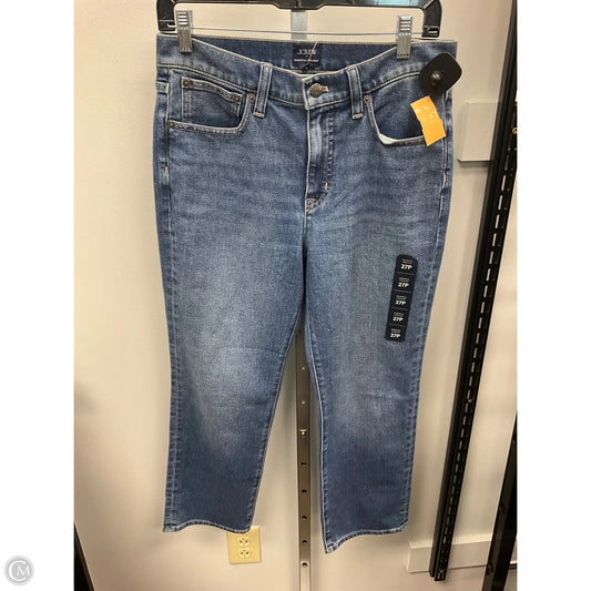 Jeans Straight By J. Crew In Blue Denim, Size: 4p