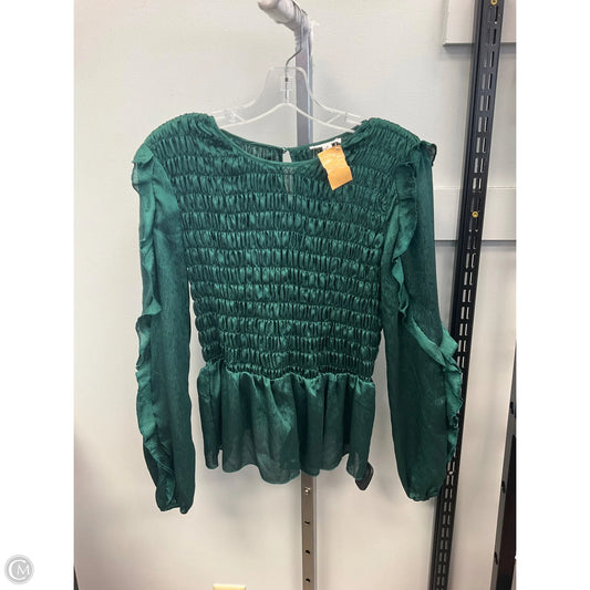Top Long Sleeve By By The River In Green, Size: M