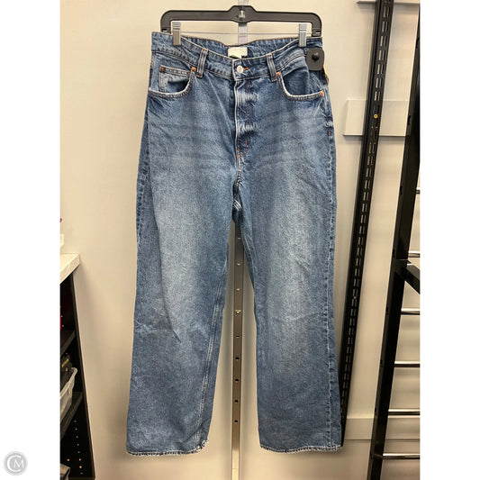 Jeans Wide Leg By H&m In Blue Denim, Size: 12