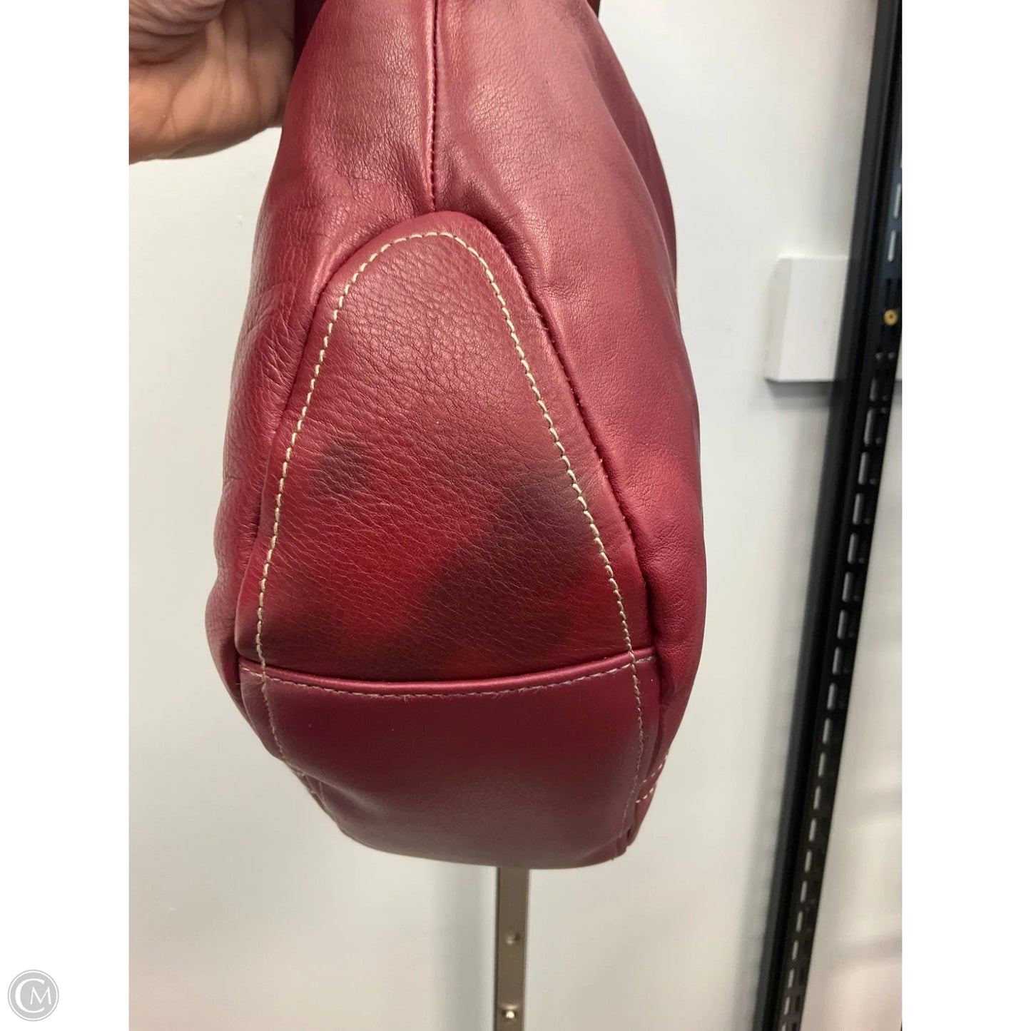 Handbag Leather By Clothes Mentor, Size: Medium