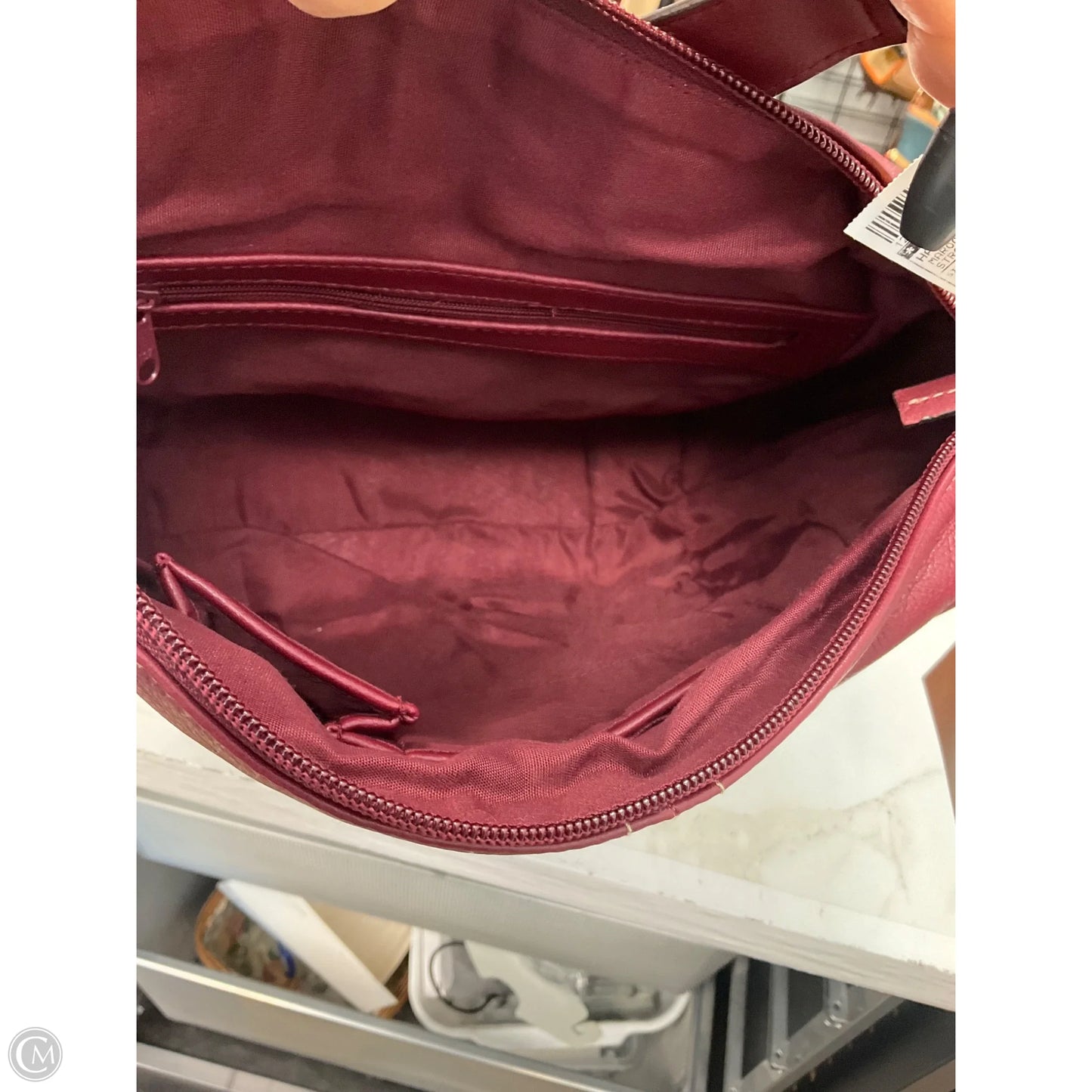 Handbag Leather By Clothes Mentor, Size: Medium