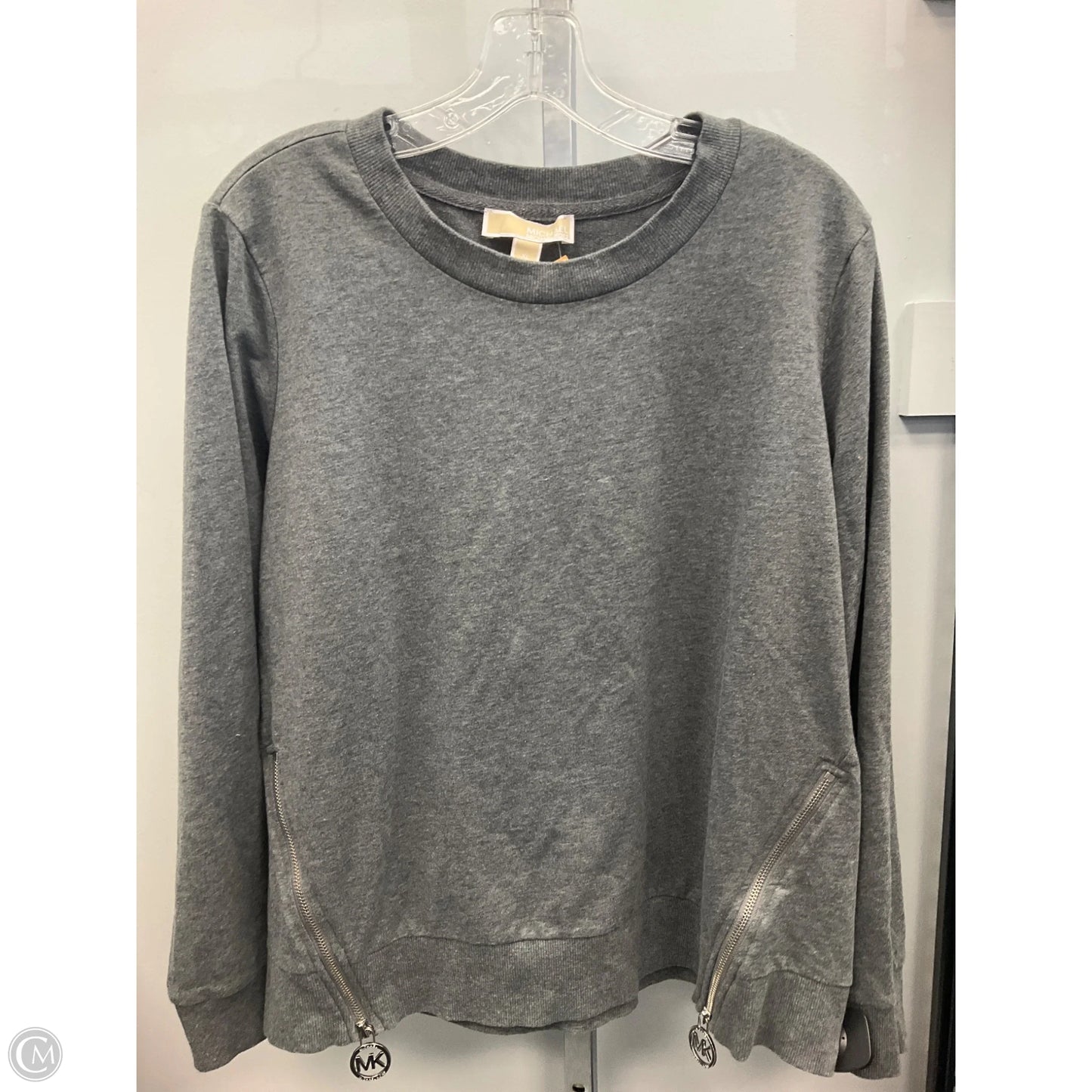 Top Long Sleeve By Michael By Michael Kors In Grey, Size: Xl