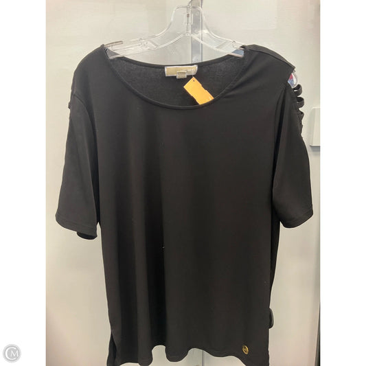 Top Short Sleeve By Michael By Michael Kors In Black, Size: 1x