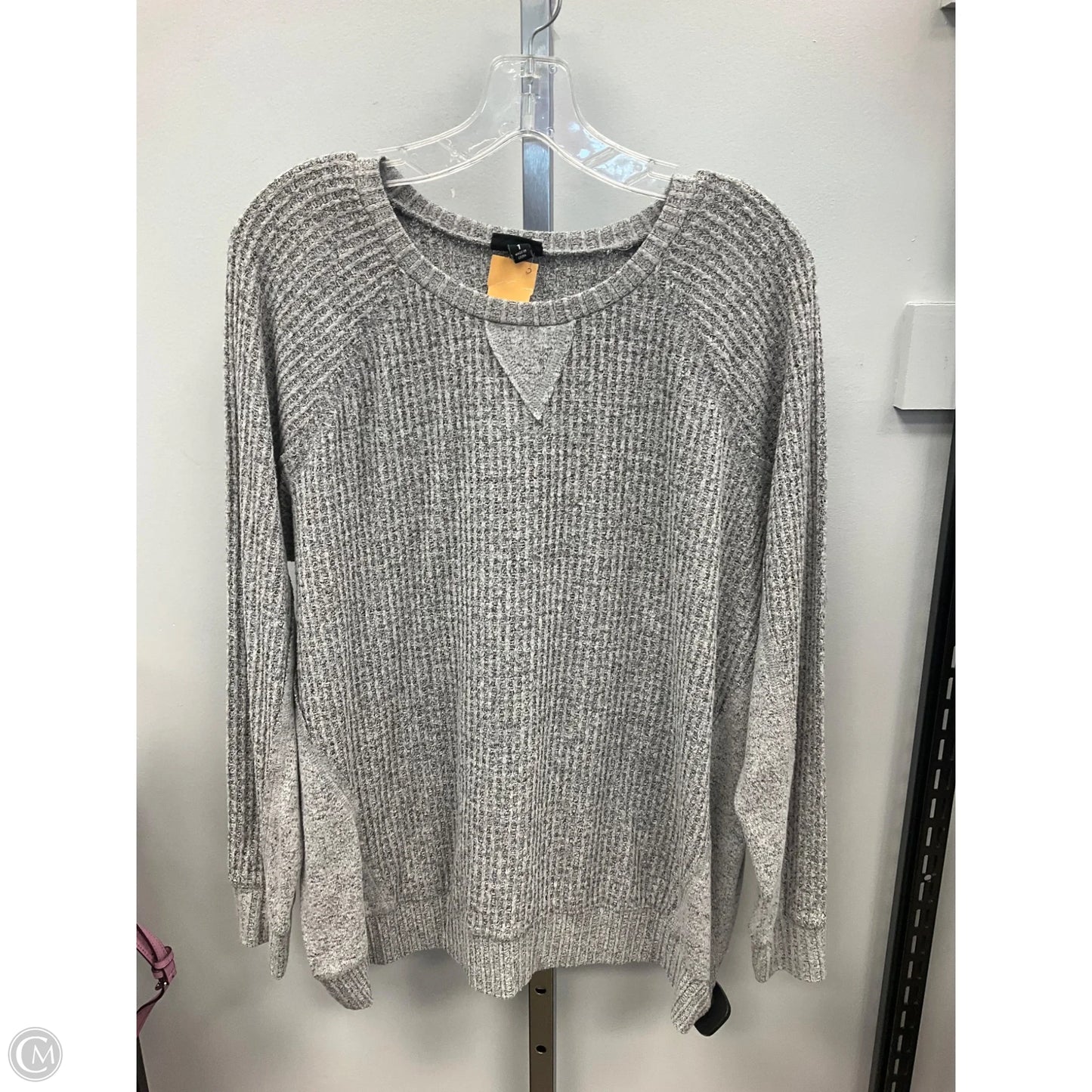 Top Long Sleeve By Torrid In Grey, Size: 1x