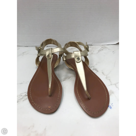 Sandals Flats By Lauren By Ralph Lauren In Gold, Size: 7.5