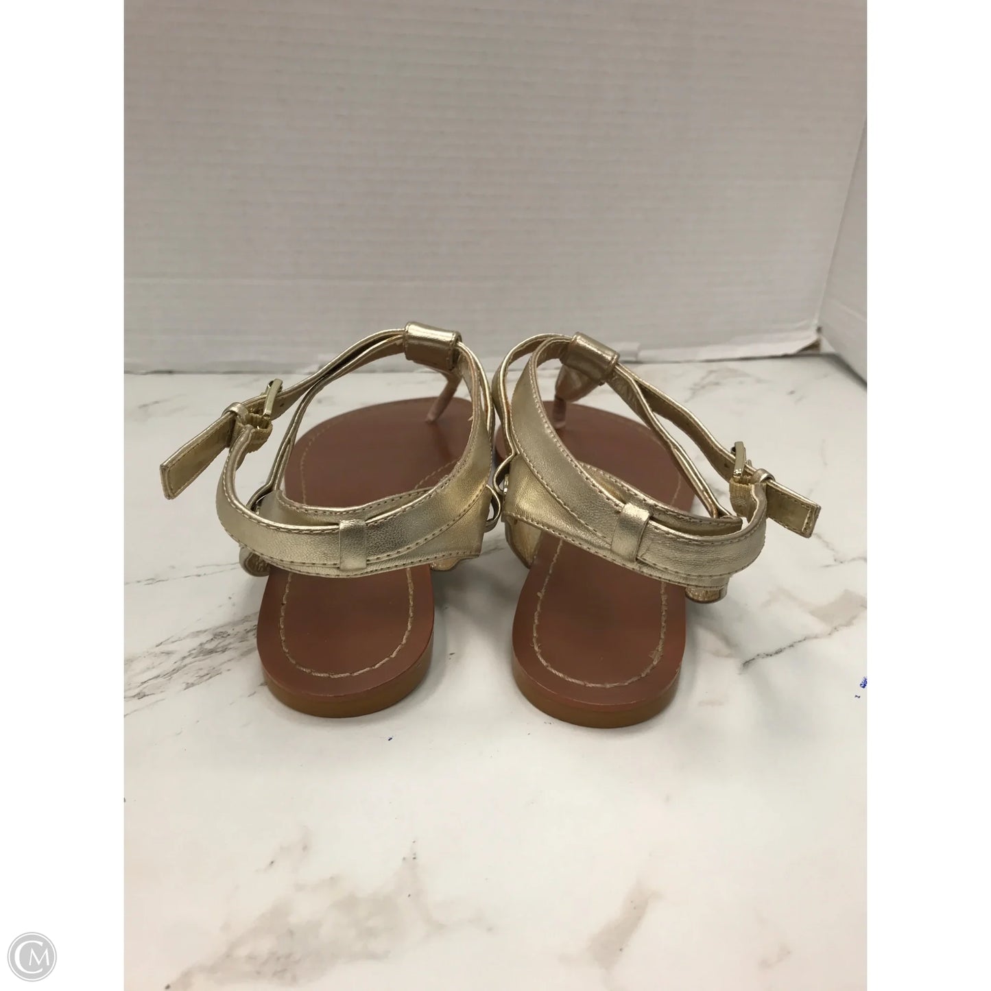 Sandals Flats By Lauren By Ralph Lauren In Gold, Size: 7.5