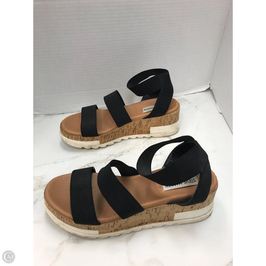 Sandals Heels Platform By Steve Madden In Black, Size: 7.5