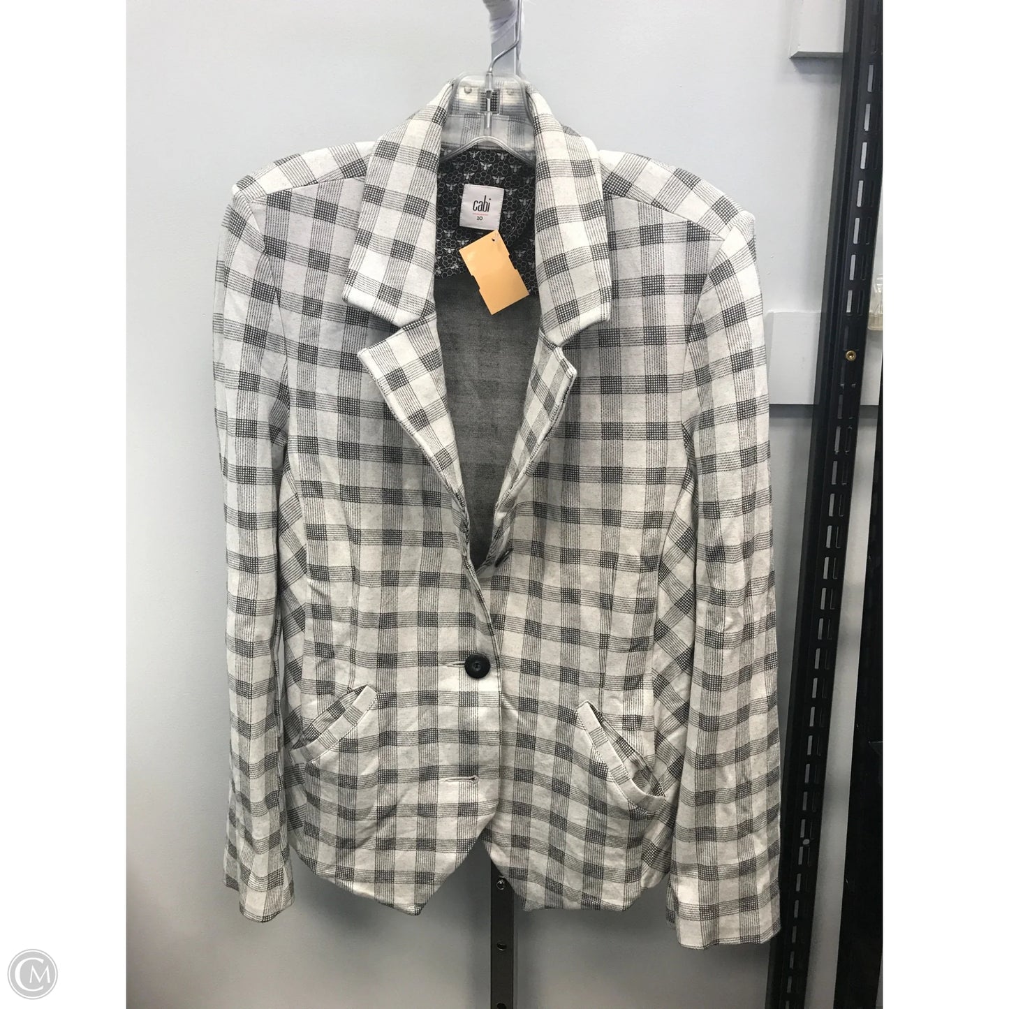 Blazer By Cabi In Black & Grey, Size: 10