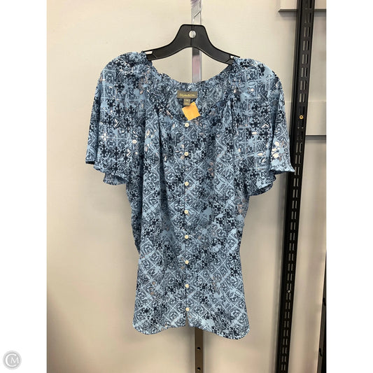 Top Short Sleeve By Style And Company In Blue, Size: 1x