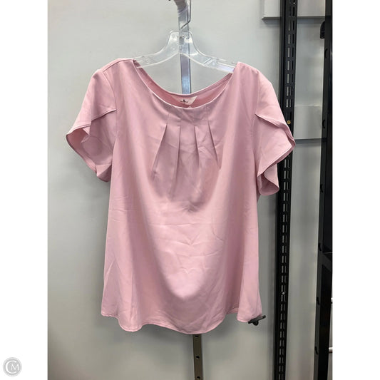 Top Short Sleeve By Agnes Orinda In Pink, Size: 1x