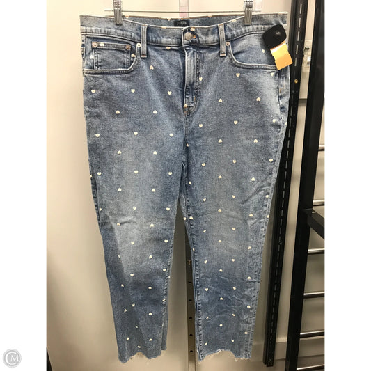 Jeans Straight By J. Crew In Blue Denim, Size: 14