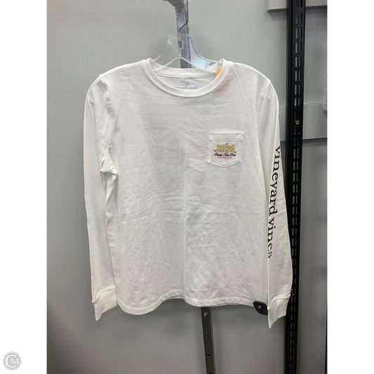 Top Long Sleeve By Vineyard Vines In White, Size: S