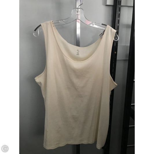 Tank Top By Dressbarn In Cream, Size: 3x