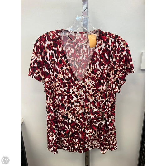 Top Short Sleeve By 212 Collection In Animal Print, Size: Xl
