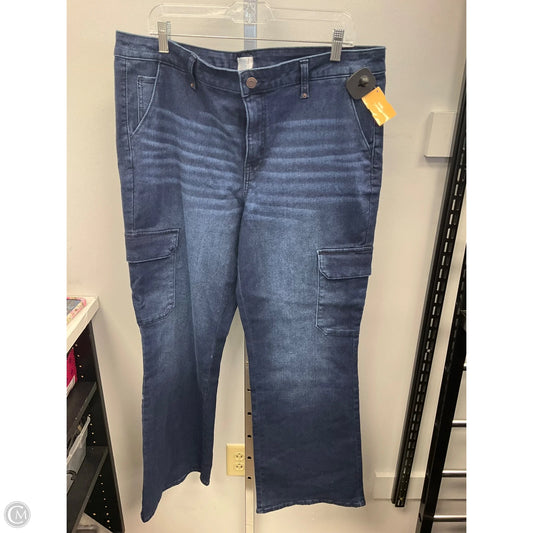 Jeans Straight By Time And Tru In Blue Denim, Size: 18
