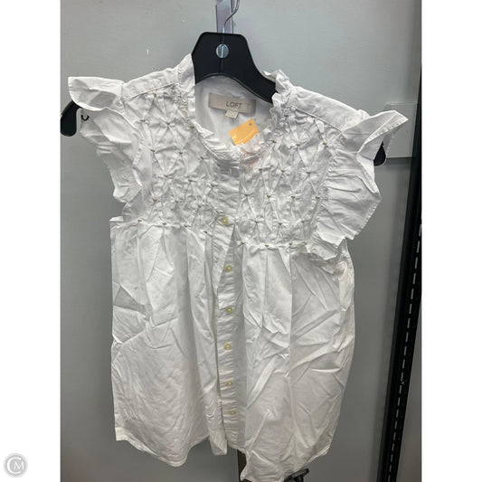 Top Sleeveless By Loft In White, Size: Xs
