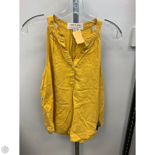 Top Sleeveless By Cloth & Stone In Yellow, Size: S