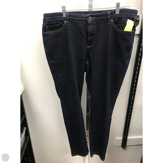 Jeans Skinny By Chaps In Blue Denim, Size: 16