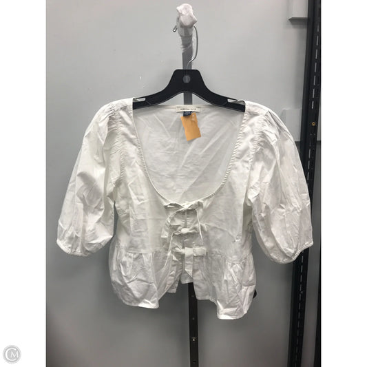 Top Short Sleeve By American Eagle In White, Size: S